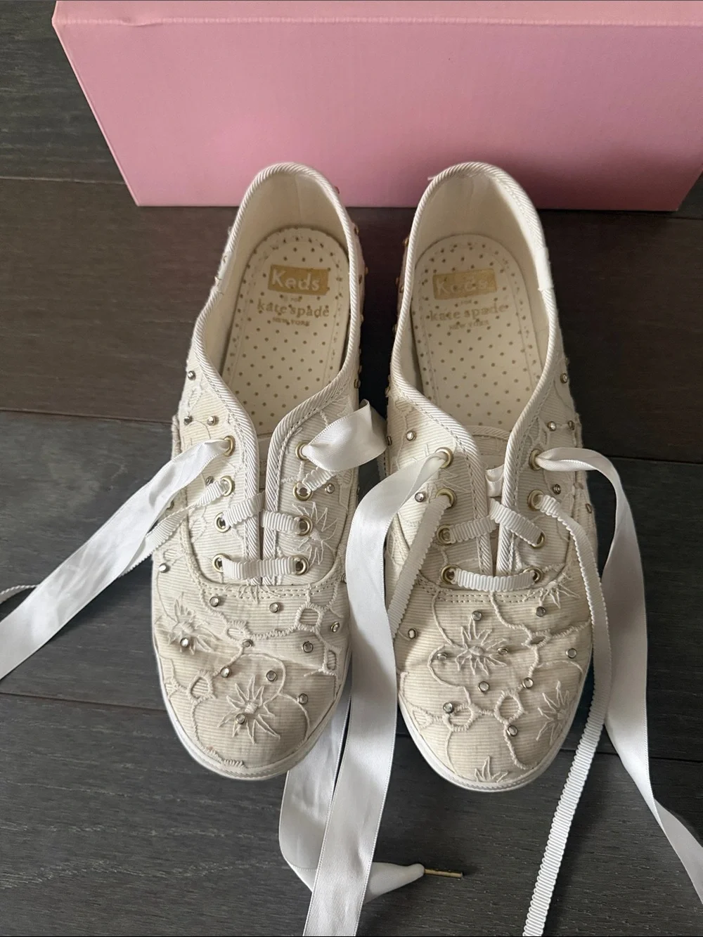 Keds x Kate Spade New York Champion Lace White Sneakers